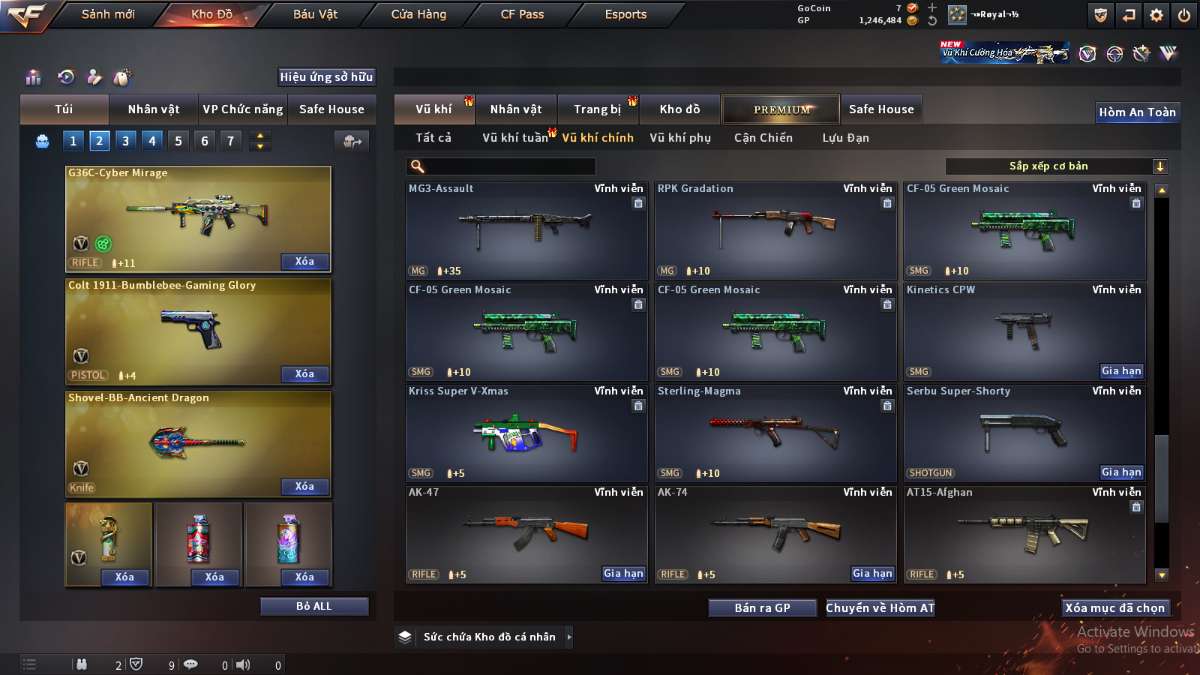 shop acc cf uy tin gia re
